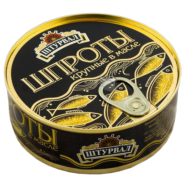 Шпроты в масле с кл. 240гр*24 Штурвал